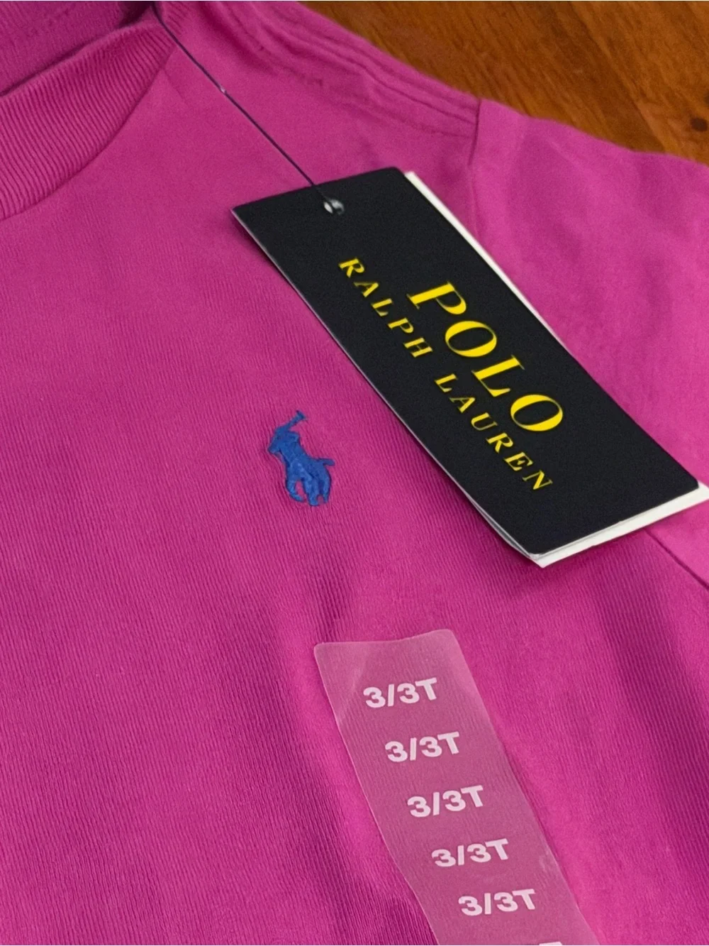 NWT Polo Ralph Lauren Girls Classic Pink Pony Tee 3T Short Sleeve T-Shirt
